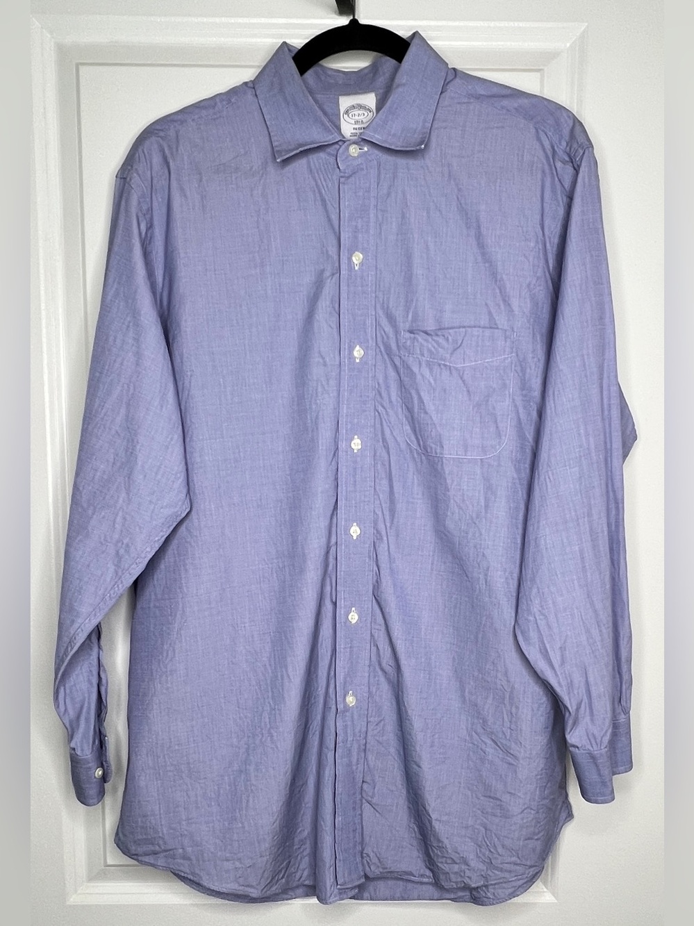 Brooks Brothers 1818 Regent Fit Blue Cotton Dress Shirt